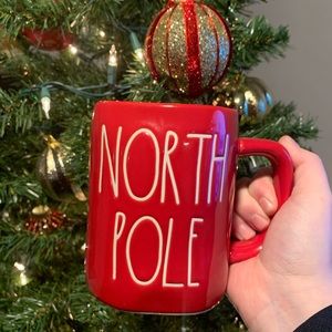 Rae Dunn Red NORTH POLE Mug